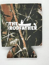 Camo Fishing  Funny Can Cooler Koozie The Rodfather