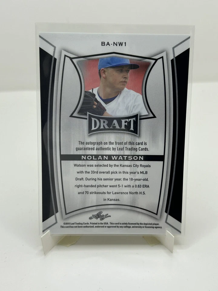 2015 Leaf Metal Draft Nolan Watson Auto Kansas City Royals #BA-NW1 - Image 2 of 2