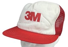 Vintage 90s 3M Industrial Snapback Hat Mesh Trucker Hat Red White
