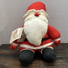 Vintage Santa Claus plush nylon parachute material stuffed animal