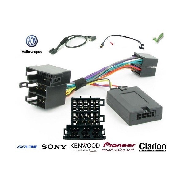 Commande au volant pour Volkswagen Passat CC 2010 câble autoradio Kenwood plug and play