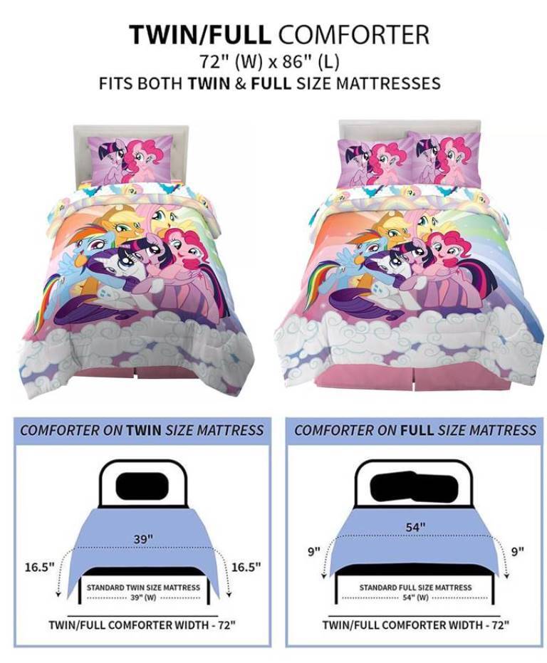 My Little Pony Kids Reversible Bed Set-AB07V5WZKYW4, AB07V4TFG2Q1