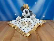 Disney Baby Minnie Mouse Little Star Polka Dot Gold Satin Trim Security Blanket