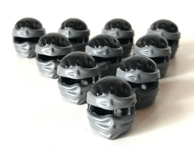 LEGO  Ninja / Ninjago 10 x Wrap / Maske / von Cole in schwarz / grau NEU K30