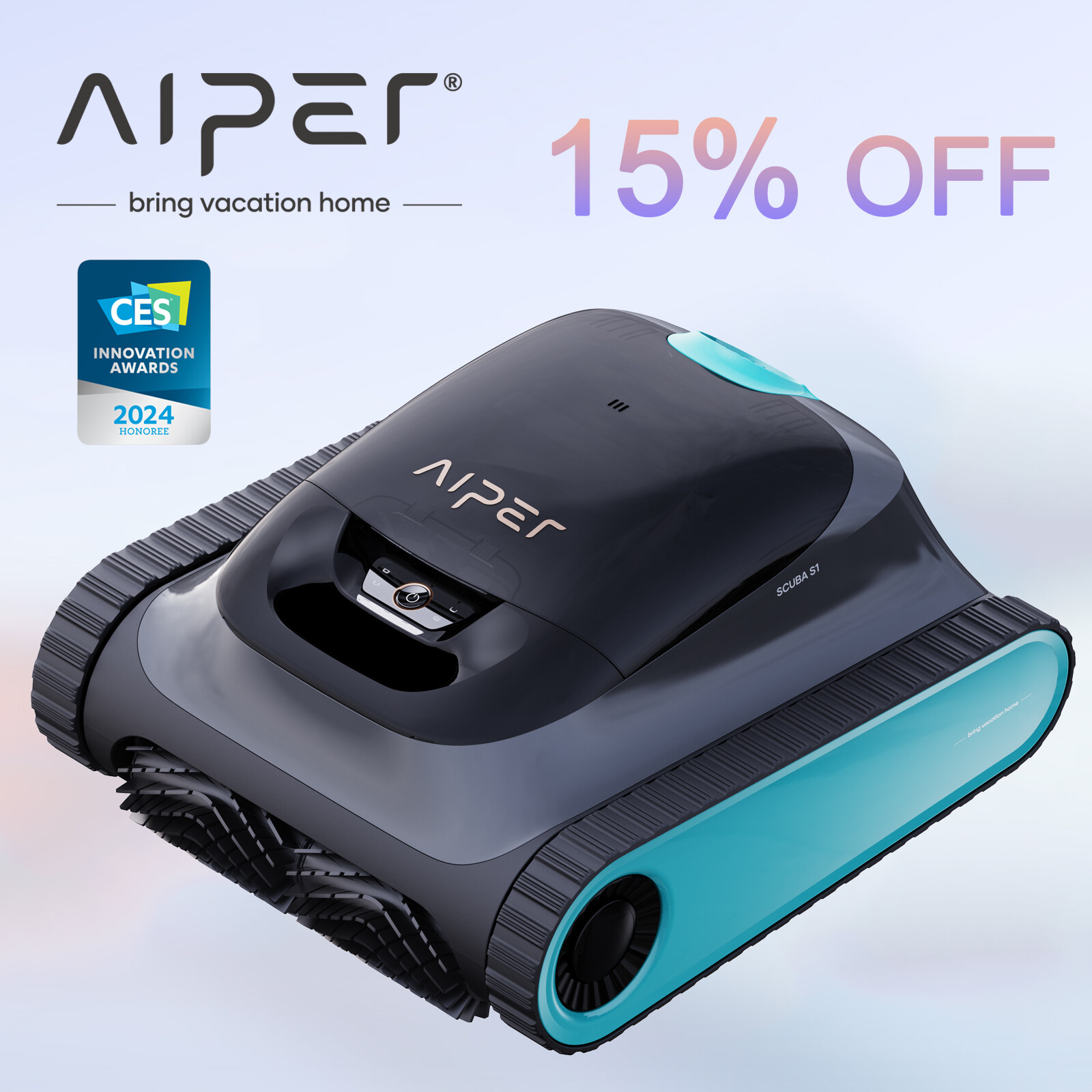 Aiper Scuba S1 Cordless Robotic Pool Cleaner, Pool Vacuum for Inground ...