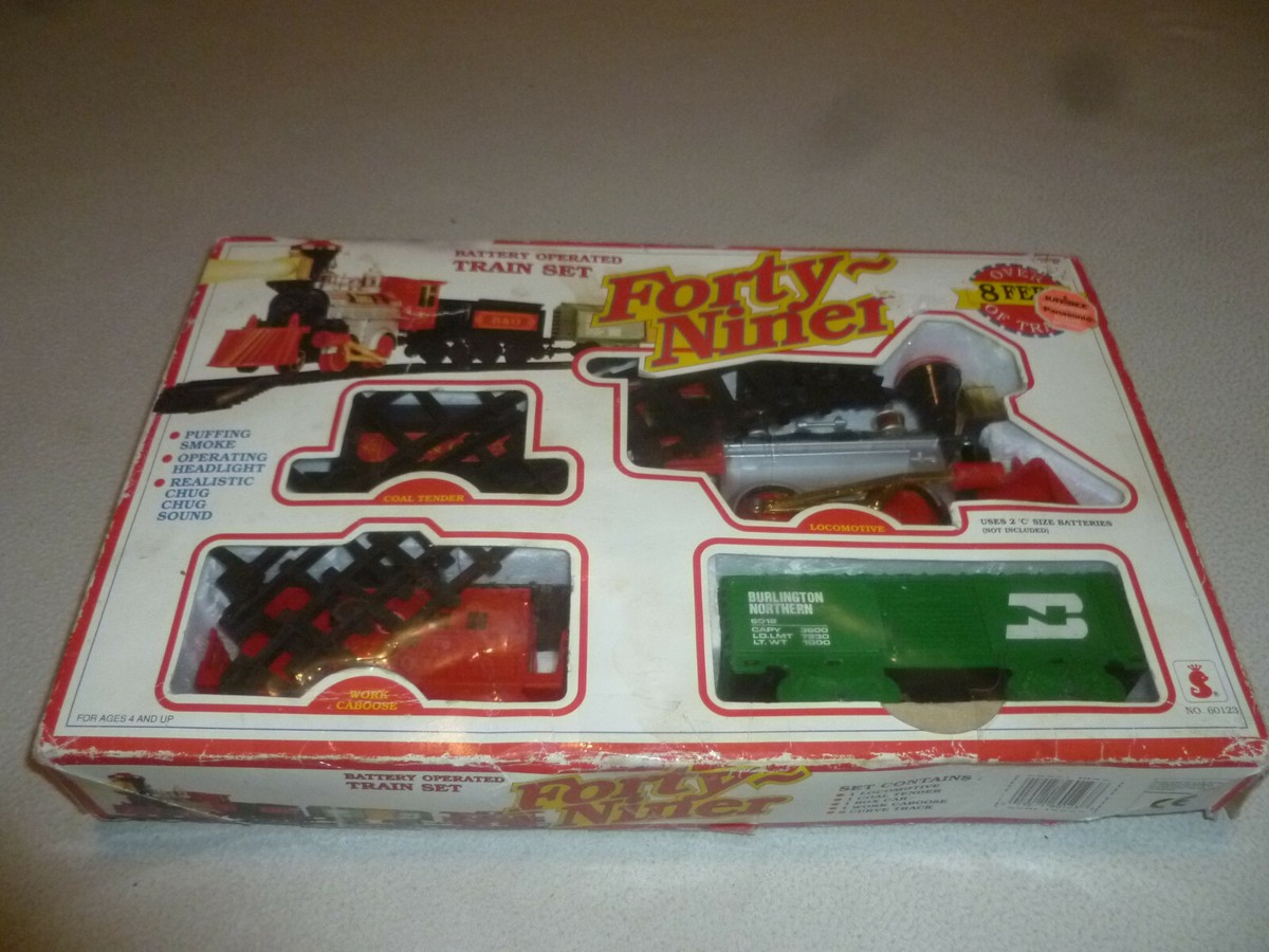 BOXED BATTERY OPERATED FORTY NINER TRAIN SET VINTAGE NO 60123