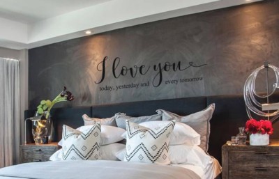 I LOVE YOU TODAY TOMORROW AND YESTERDAY Wall Art Decal Quote Words Decor