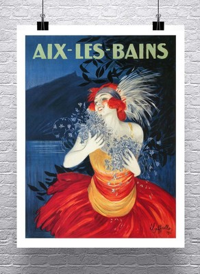 Aix-Les-Bains Leonetto Cappiello Travel Poster Rolled Canvas Giclee 24x30 in.