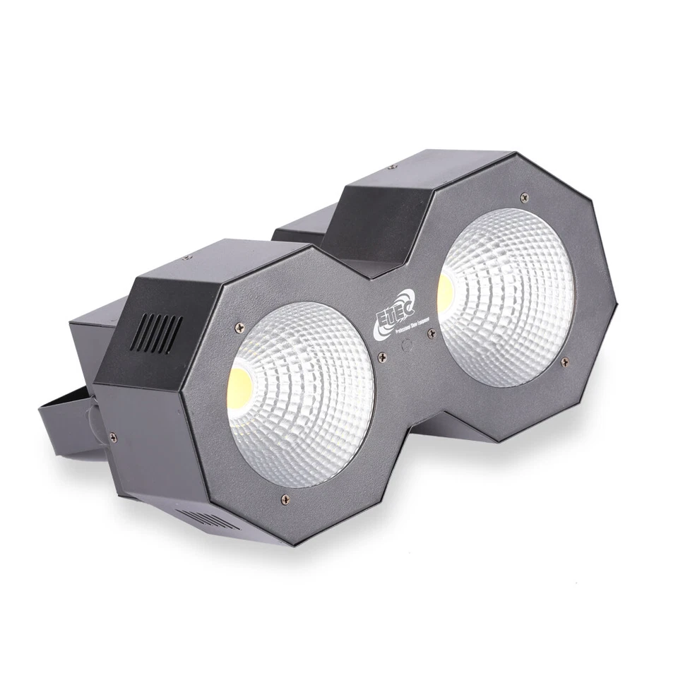 ETEC LED Stage Audience Blinder 2x50W COB DMX Warmweiß Strobe Fluter mega hell - Bild 1 von 4