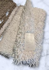 Casaluna Cotton Looped 21" by 34" Bath Rug Machine Washable White