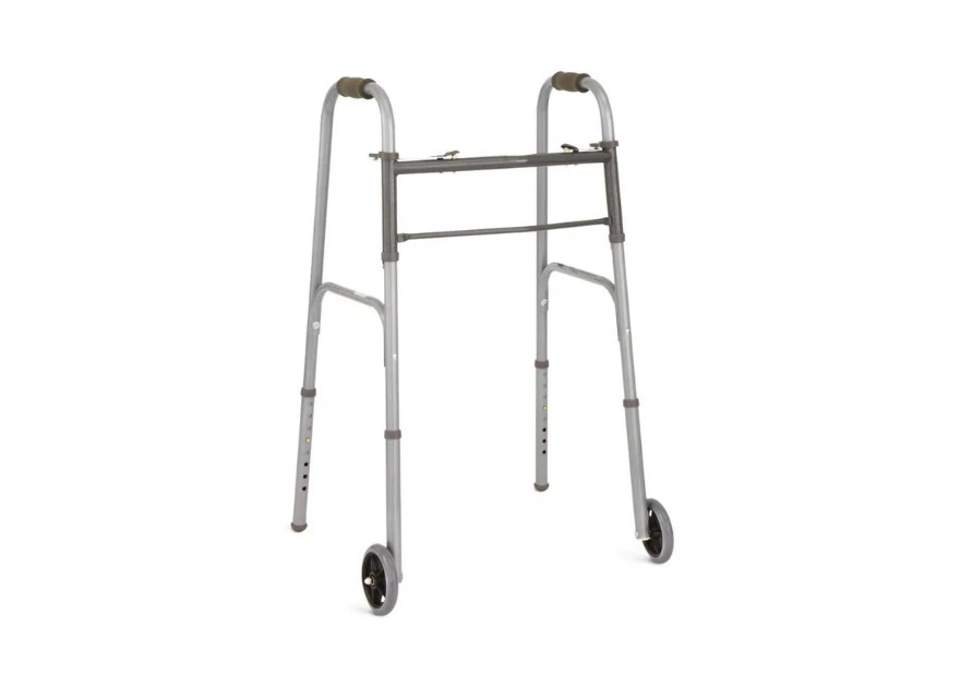 Andador plegable Medline de 2 botones con rueda de 5" de Medline Foto 2 de 2