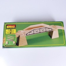 Vintage BRIO Lifting Bridge Wood Drawbridge Suspension 33364 Sweden Original Box