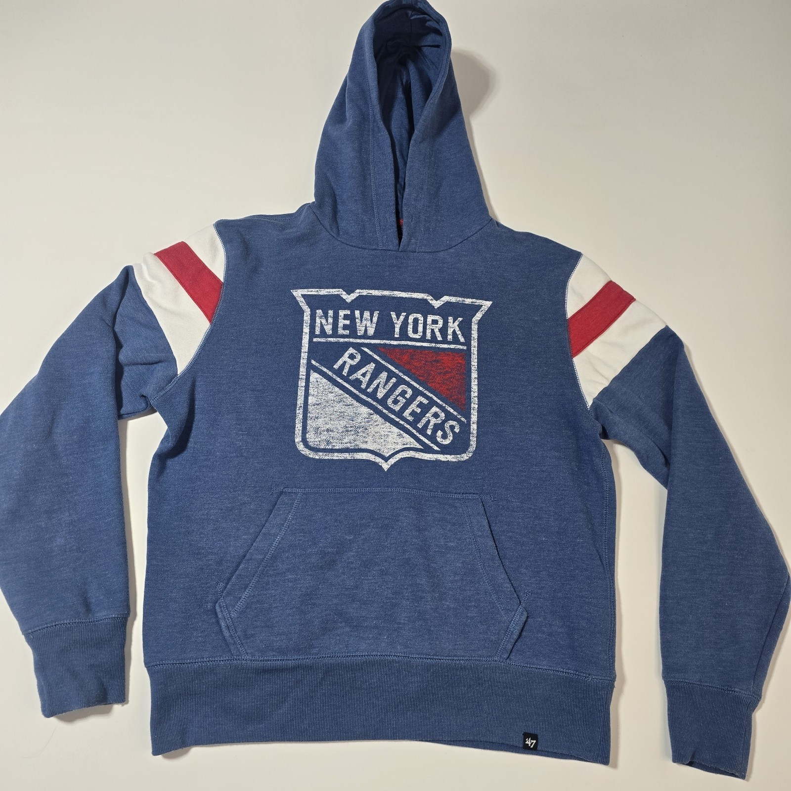 New York Rangers 47 Brand Hoodie Men's Small Blue Pullover