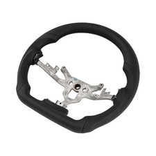 1x For 2006-2011 Chevrolet Corvette C6 Full Leather Steering Wheel Flat Bottom