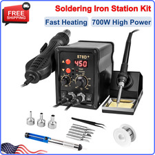 2-In-1 Hot Air Rework Soldering Iron Station Kit, Precision Circuit Board Solder