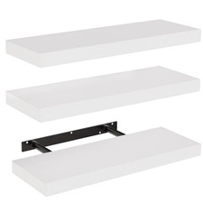 Floating Shelves, Wall Shelves for Bathroom/Living 15.7 Inches White