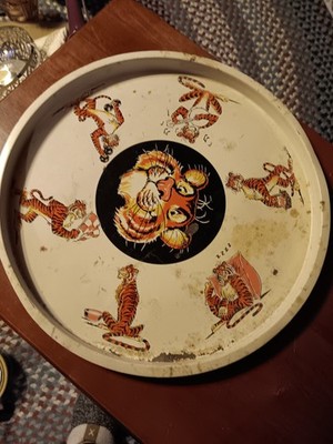Vintage Esso Exxon Tiger 13  Metal Serving Tray.    1373
