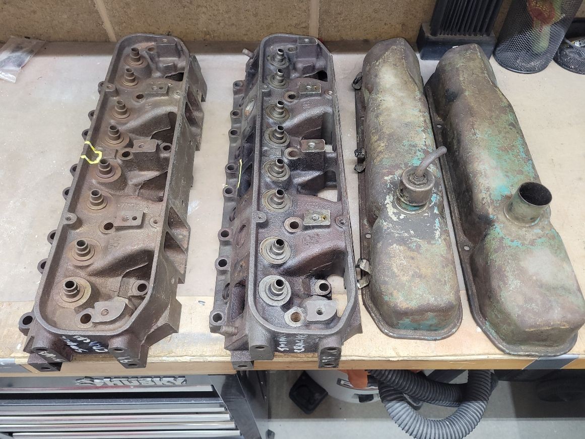 413 / 426 Mopar Max Wedge cylinder heads with valve covers | eBay