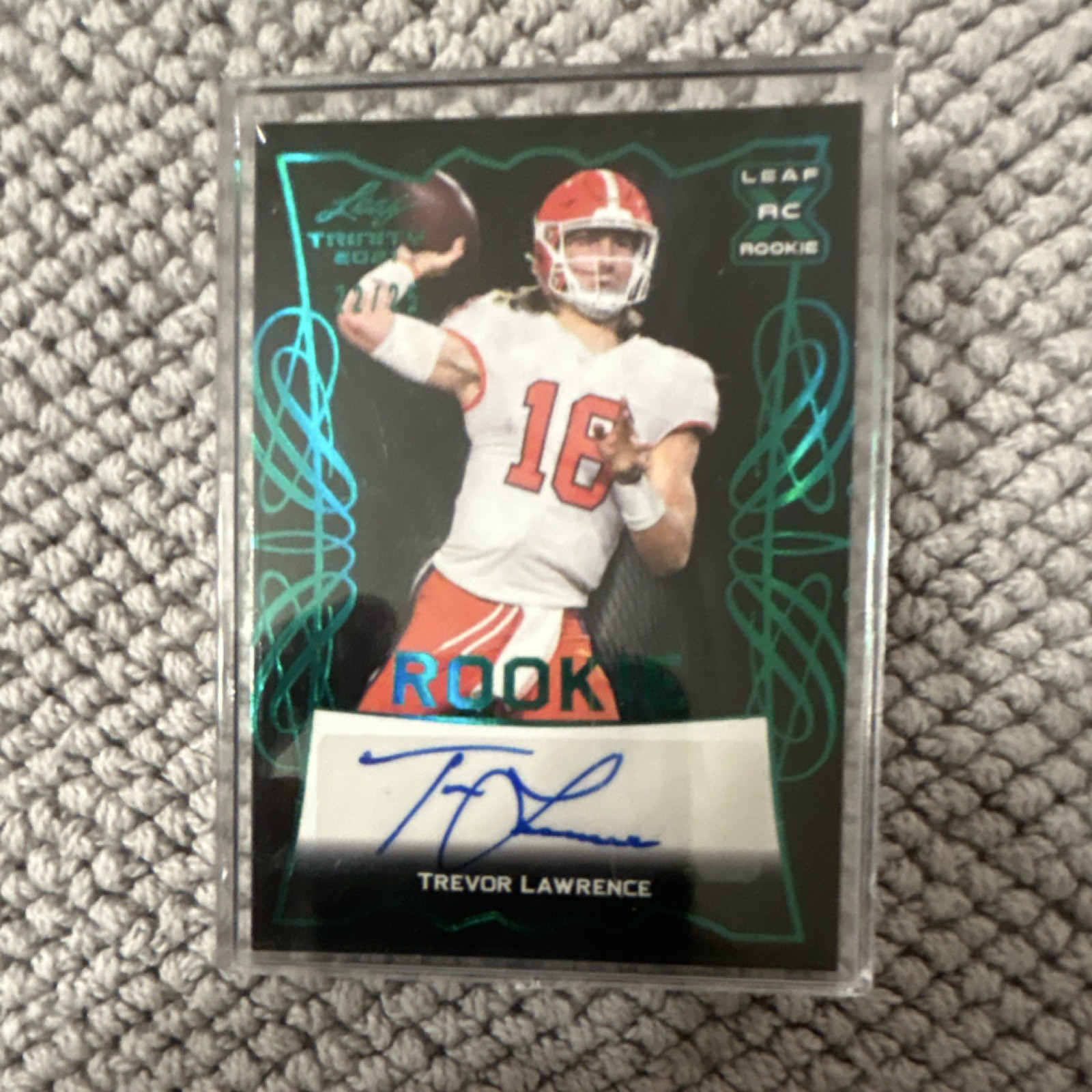 Trevor Lawrence Leaf Trinity Black #RATL1 Base