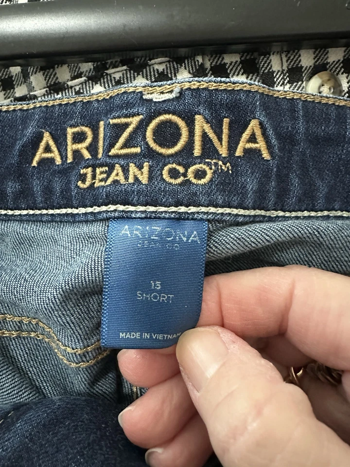 Jeans Arizona Jean Co azul oscuro rectos elásticos talla 15 Foto 2 de 3