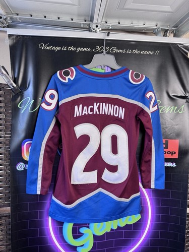 WOMENS Authentic Colorado Avalanche #29 Nathan MacKinnon NHL Hockey Jersey