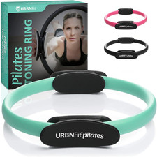 Urbnfit Pilates Ring - 12" Magic Circle W/Dual Grip, Foam Pads for Inner Thigh W