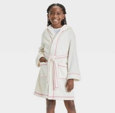 Cat  Jack Hooded Robe Plush Cozy With Ears Size Girls 10/12