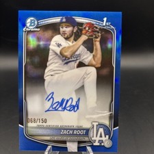 2025 Bowman Draft - Chrome Prospect Autographs Zach Root #CPA-ZR Blue Refractor