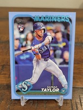 2024 Topps Update Samad Taylor FATHERS DAY Blue #'d 50/50 Bookend Rookie Card RC. rookie card picture