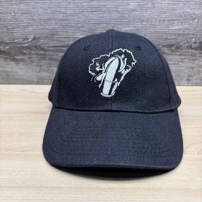 Like A Rock Hat Cap Strap Back Black Embroidered Slogan Advertising Mens Promo