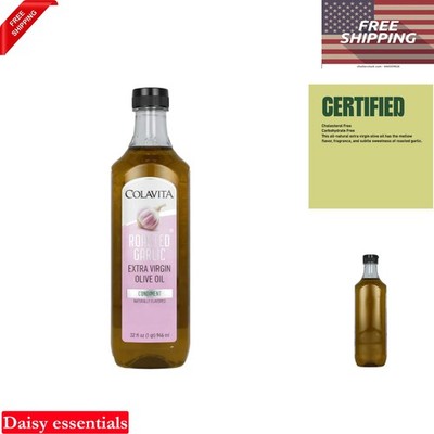 Roasted Garlic Extra Virgin Olive Oil 32 Fl Oz Cold Pressed Cooking & Dipping