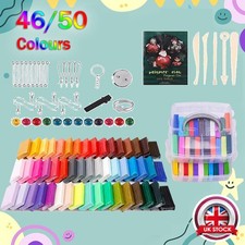 Craft Clay Polymer Oven Bake Set Modeling Mixed Colour for Kids Sculpting 46/50x