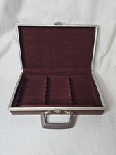Vintage Cassette Tape Carrying Briefcase Holds 24 Casettes 1970s 80s Style Brown