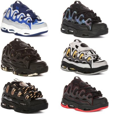 Osiris D3 2001 Damen-Schnürschuh klobige Sohle schwarz Tarnmuster UK 3   8