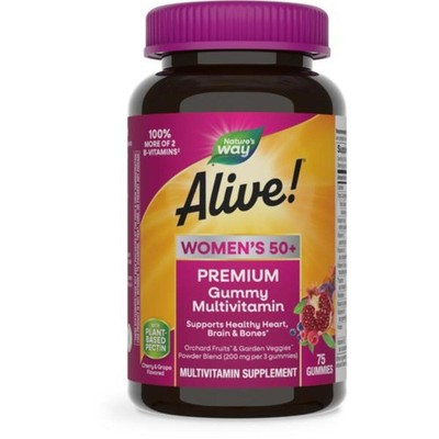 10/26 Nature s Way Alive! Women s 50+ Premium Gummy Multivitamin, Supports Healt