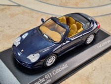 Minichamps 1/43 Porsche 911 Cabriolet 2001 Model Late 996 Dark Blue