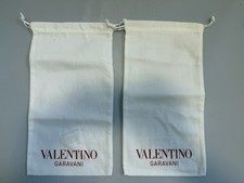 Valentino Garavani Authentic Shoe Dust Bags Set Of 2 Made In Italy Storage Pouch