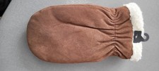 NEW Leather Suede Mens Large Lined Mittens Very Warm Brown
