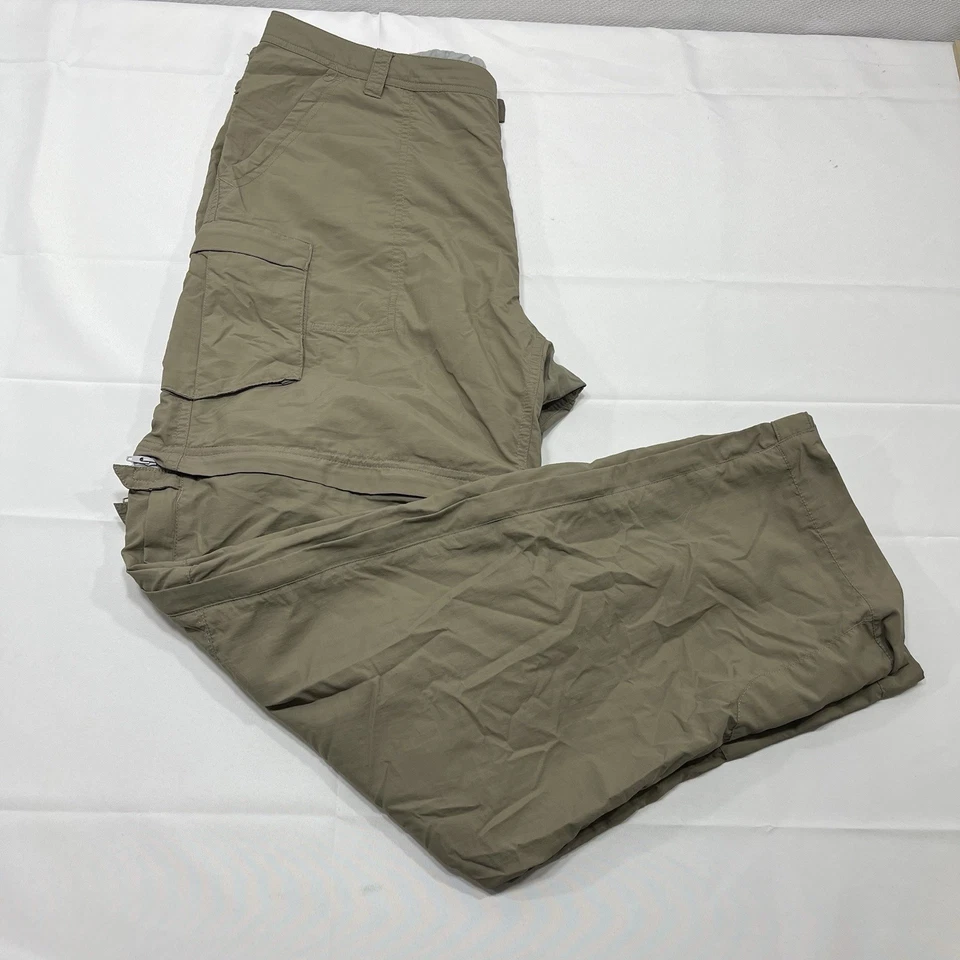 REI Womens Pants Size 14 Convertible Shorts Zip Off Legs Cargo Hiking Khaki - Image 4 of 4