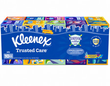 Kleenex Trusted Care Everyday Facial Tissues, Family Box - 10 Boxes - 230 Per...