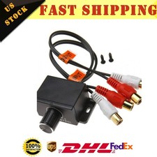 Input  Output UNIVERSAL Car Bass Amplifier Remote Level Control Knob Stereo RCA