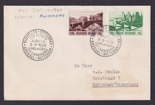 Flugpost Brief Air Mail Sabena Helikopter Hubschrauber Brüssel Belgien Rotterdam