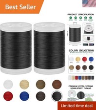330 Yards Extra Strong Upholstery Thread,Black Bonded Nylon Thread for Denim ...