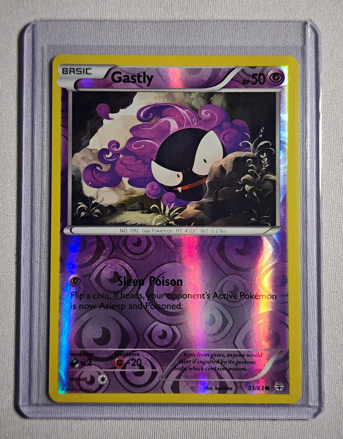 Gastly 33/83 Generations Reverse Holo