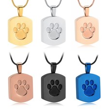 Urn Necklaces for Ashes Women Men Cremation Pendant Necklace for Ashes Dog / Cat