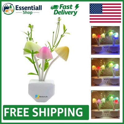 Cute Mushroom Plug-in Night Light with Smart Sensor   Bedroom Decor Essential
