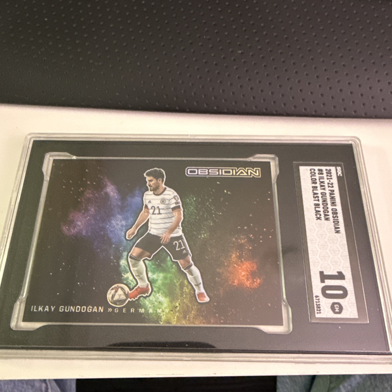 2021 Panini Obsidian #8 Ilkay Gundogan Black Colorblast Germany PSA 10