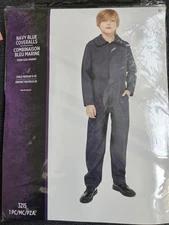 Navy Blue Killer Coveralls Child Costume Size Medium 8-10 KBW