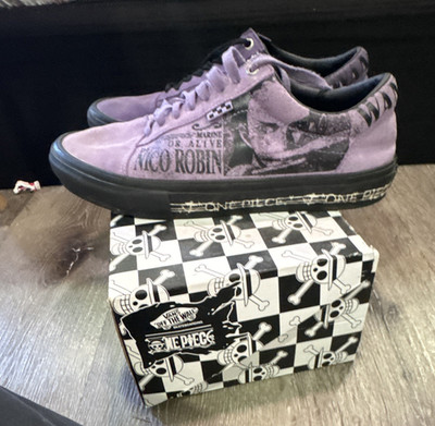 VANS One Piece Nico Robin Old Skool Purple Limited Edition Skate Sneakers