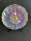 Rare Vtg Imperial Iridescent Carnival Glass Footed Cake Plate 11” Round
